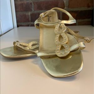 Annie gold sandals